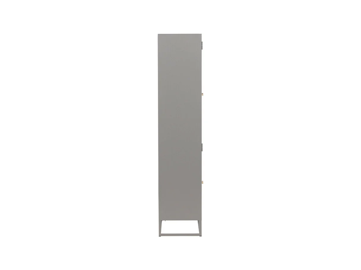 Bakal vitrinekast 2 glazen deuren, 2 deuren lichtgrijs.