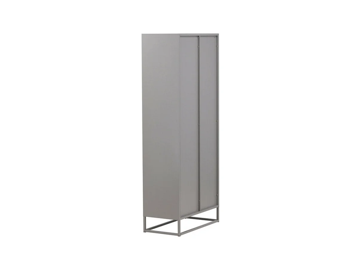 Bakal vitrinekast 2 glazen deuren, 2 deuren lichtgrijs.