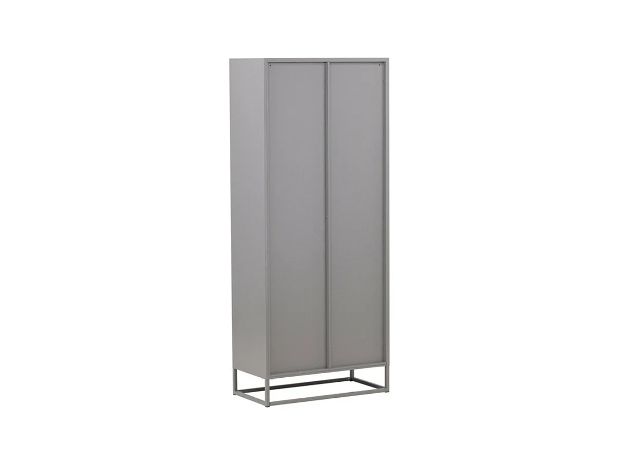 Bakal vitrinekast 2 glazen deuren, 2 deuren lichtgrijs.