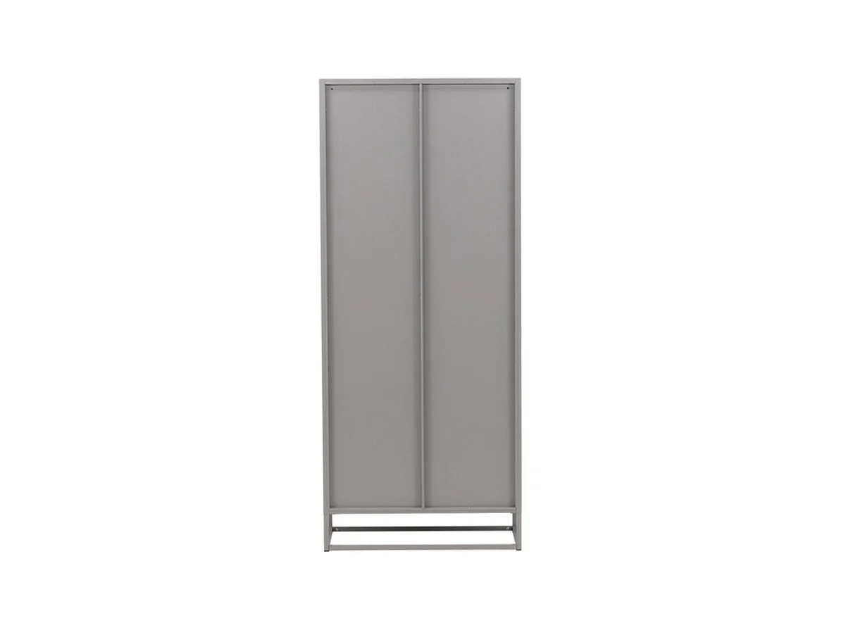 Bakal vitrinekast 2 glazen deuren, 2 deuren lichtgrijs.