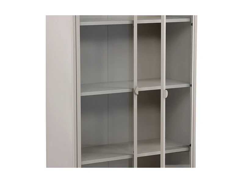 Vitrine Design 2 Portes "Piring" 190cm Beige