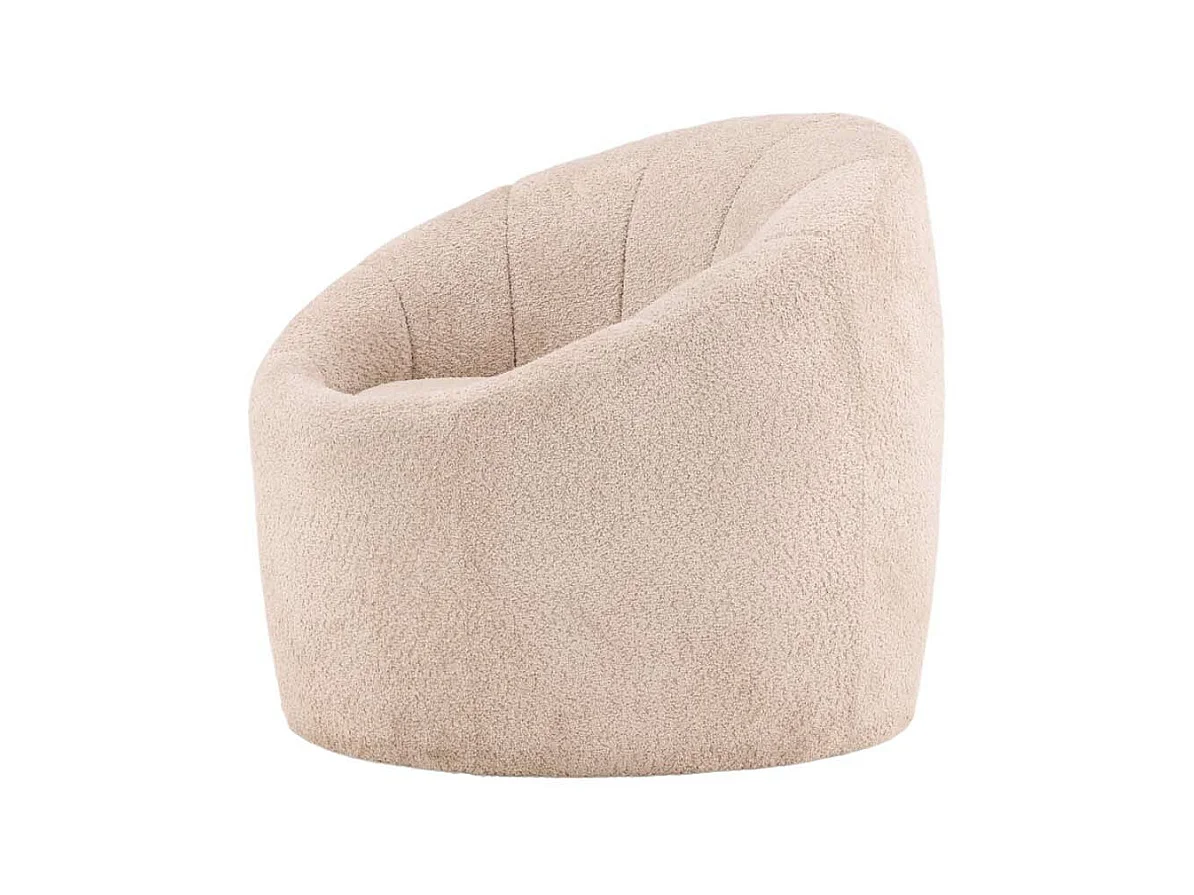 Pouf Rond Design "Warren" 80cm Beige