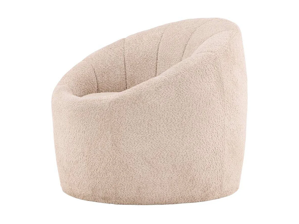 Pouf Rond Design "Warren" 80cm Beige