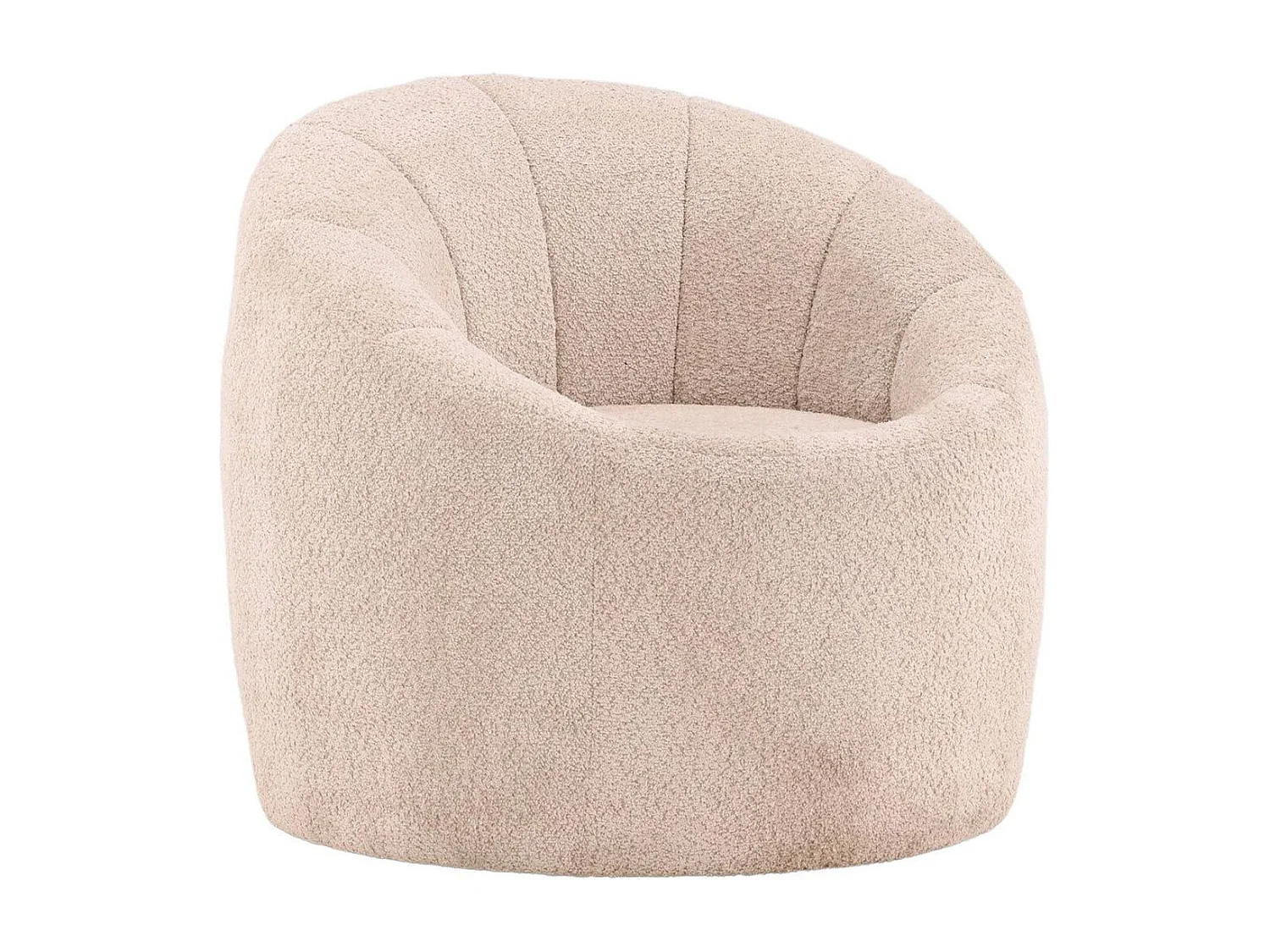 Pouf Rond Design "Warren" 80cm Beige