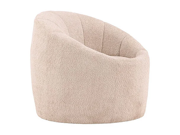 Pouf Rond Design "Warren" 80cm Beige