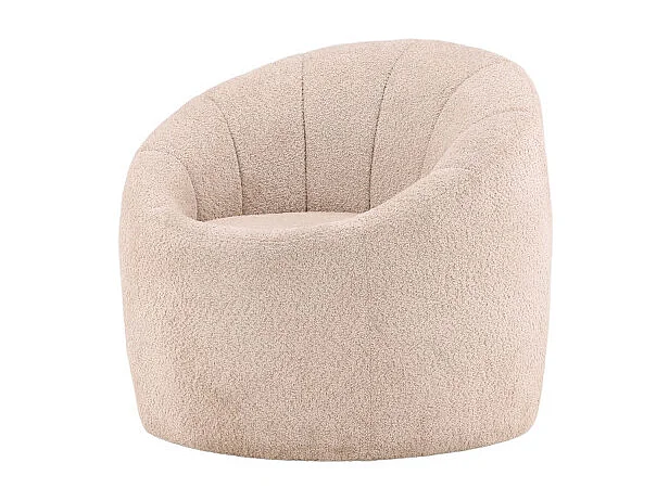 Pouf Rond Design "Warren" 80cm Beige