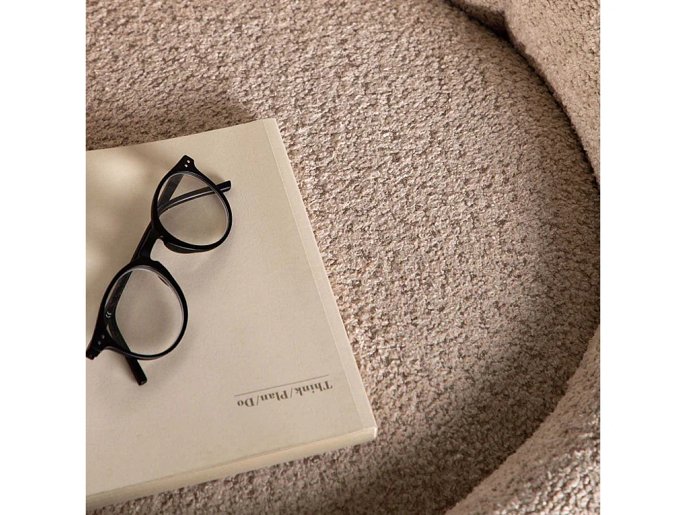 Pouf Rond Design "Warren" 80cm Beige