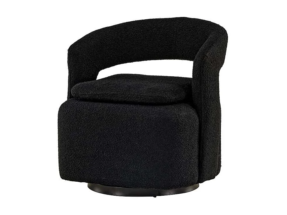 Laurel fauteuil draaifunctie zwart.