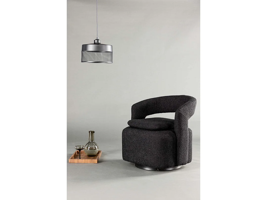 Laurel fauteuil draaifunctie zwart.