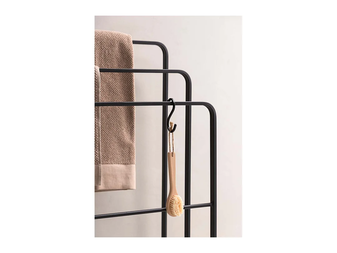 Porte-Serviettes 3 Arceaux "Drammen" 84cm Noir