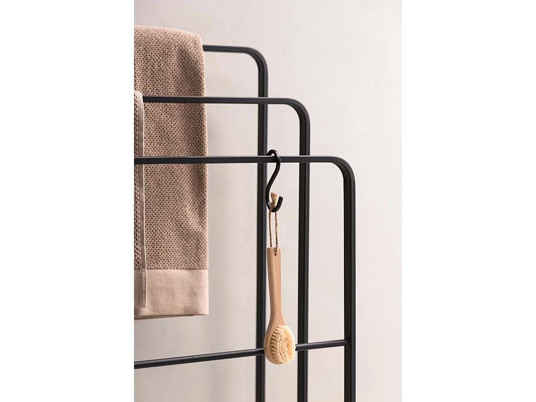 Porte-Serviettes 3 Arceaux "Drammen" 84cm Noir