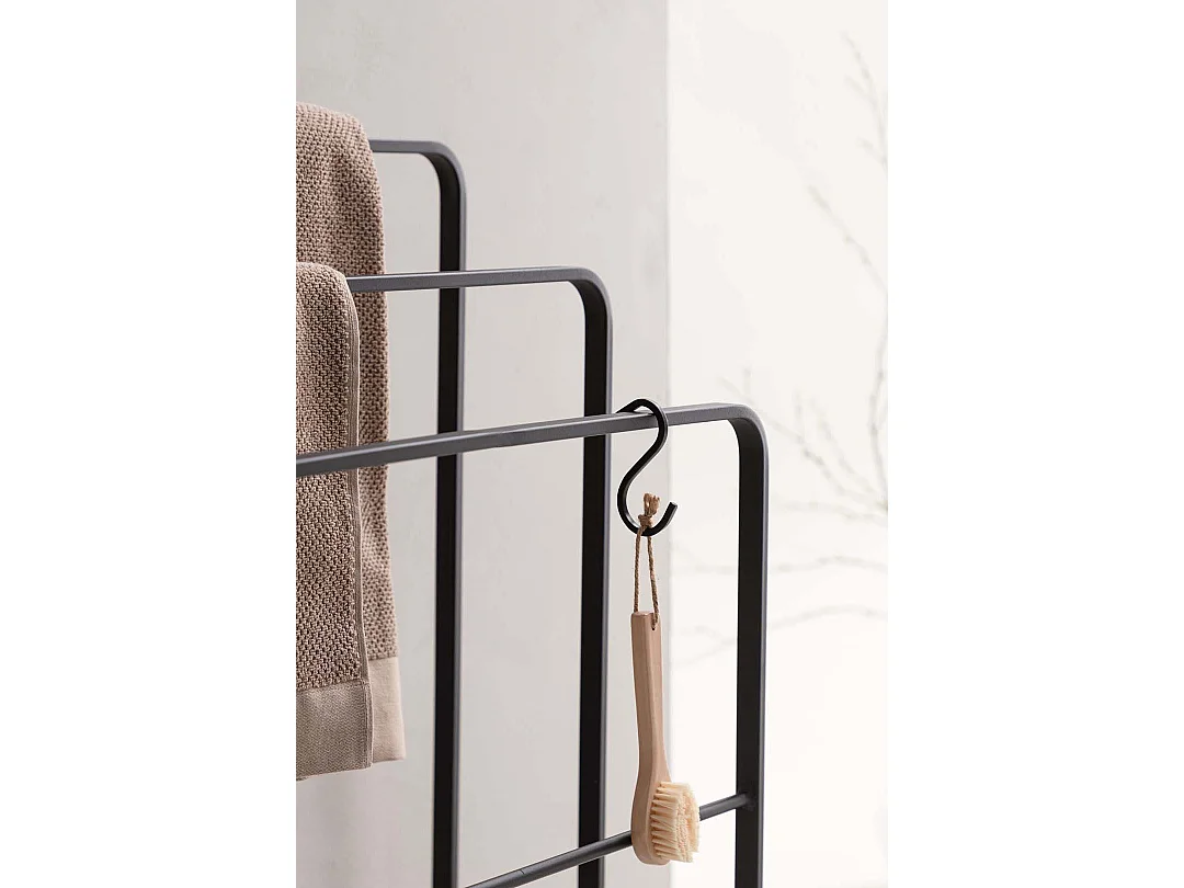 Porte-Serviettes 3 Arceaux "Drammen" 84cm Noir