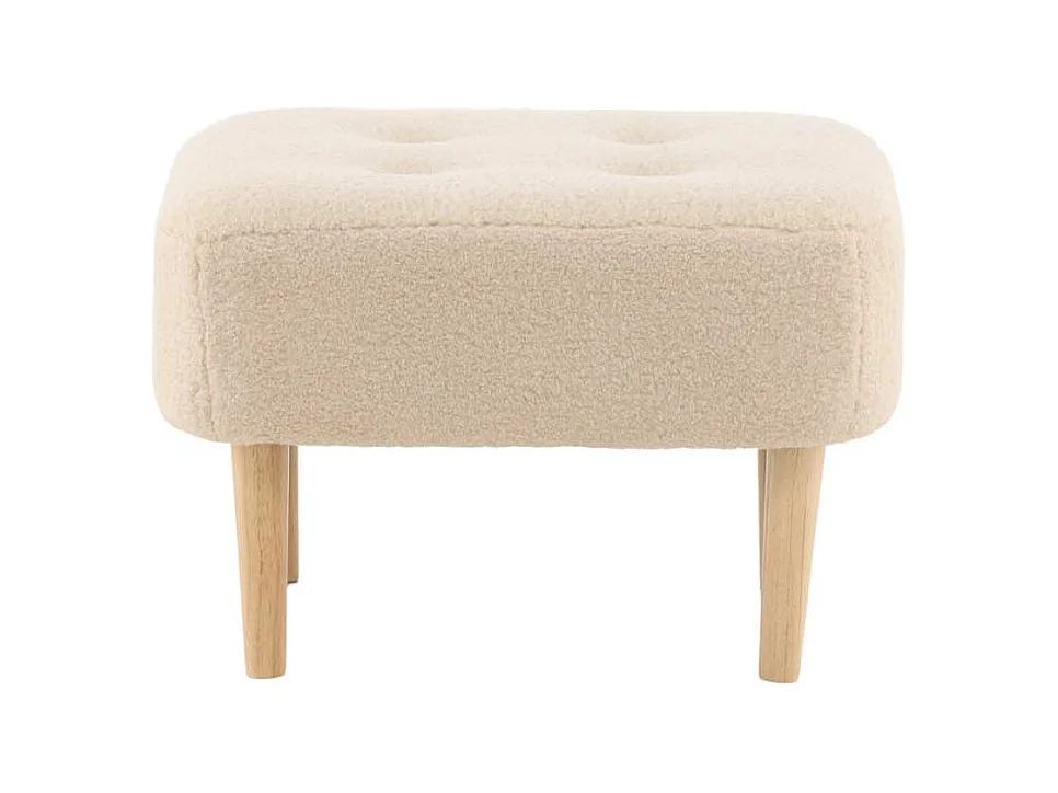 Pouf Déco en Tissu "Salina" 59cm Naturel