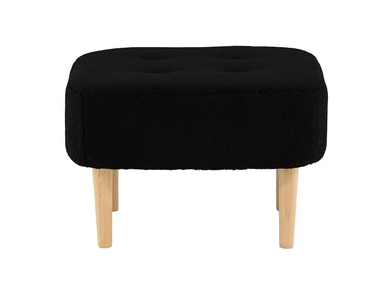 Pouf Déco en Tissu "Salina" 59cm Noir