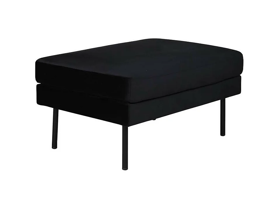 Puf Zoom de terciopelo negro.