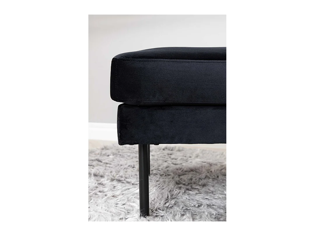 Puf Zoom de terciopelo negro.