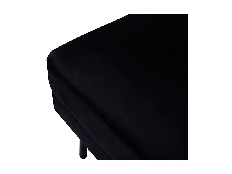 Puf Zoom de terciopelo negro.