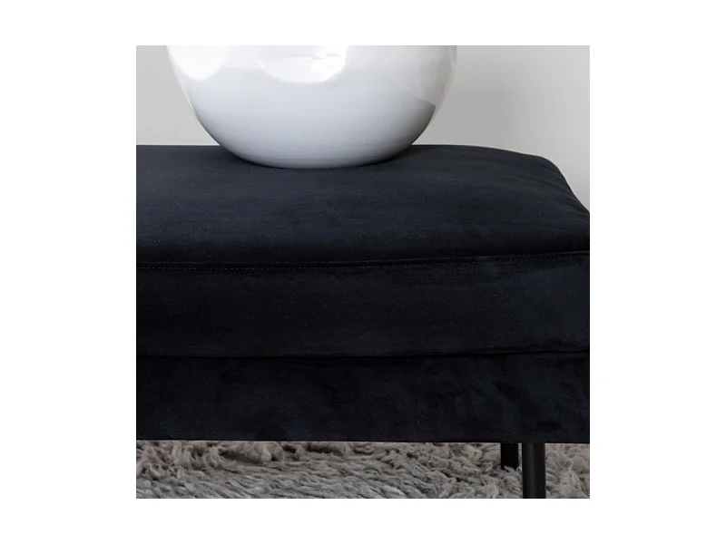 Puf Zoom de terciopelo negro.