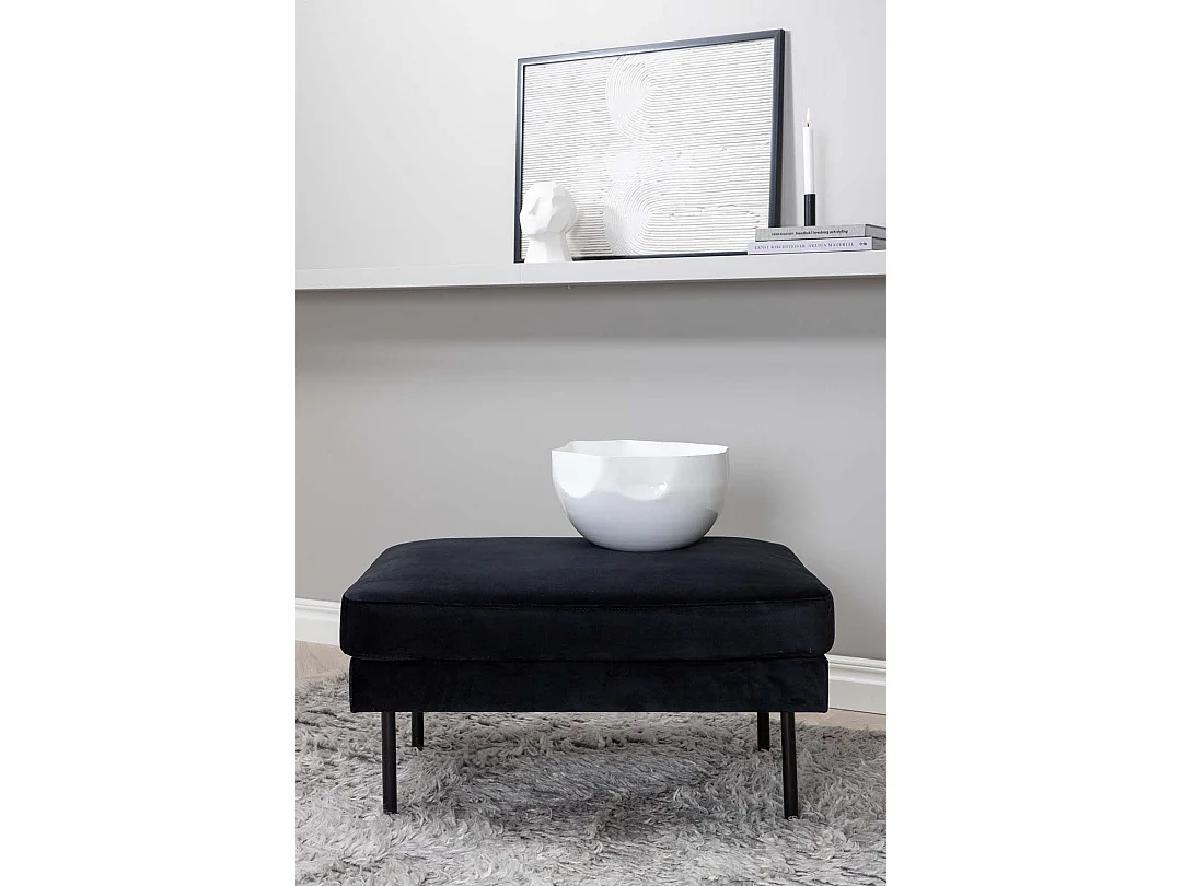 Pouf Design en Velours "Zoom" 85cm Noir