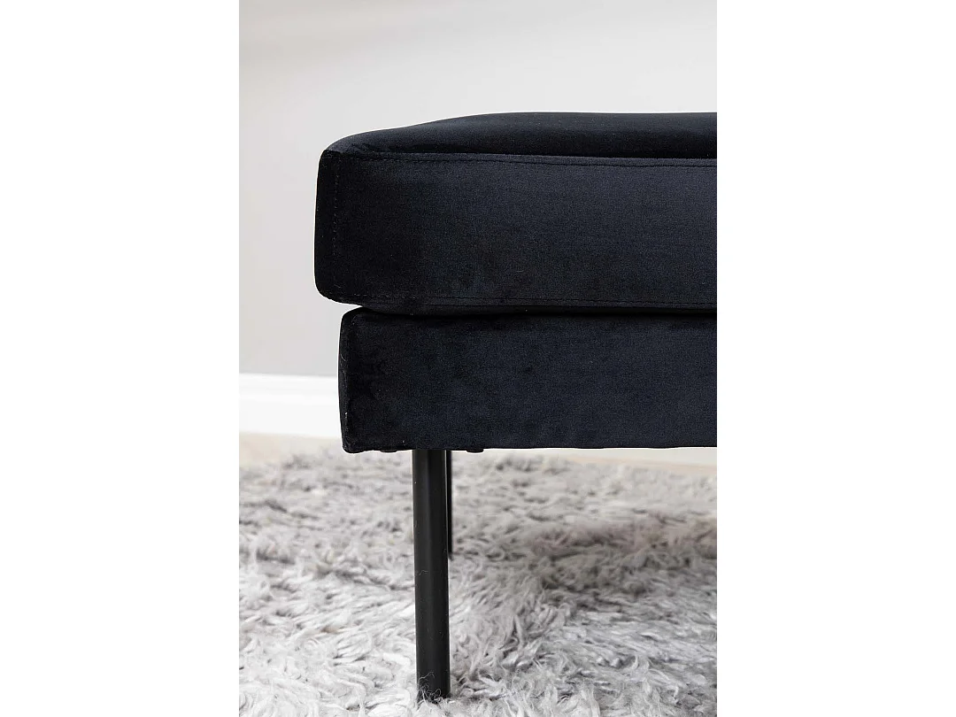 Pouf Design en Velours "Zoom" 85cm Noir