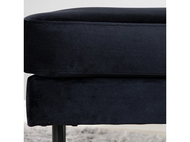 Pouf Design en Velours "Zoom" 85cm Noir
