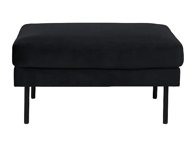 Zoom poef velours zwart.