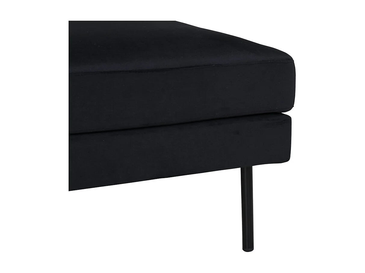 Zoom poef velours zwart.