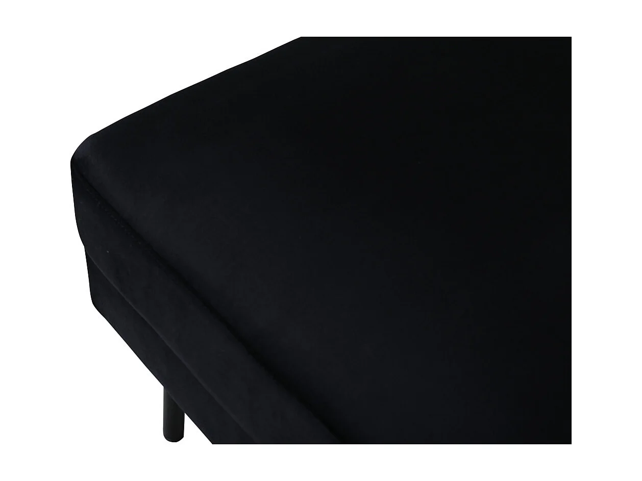 Zoom poef velours zwart.