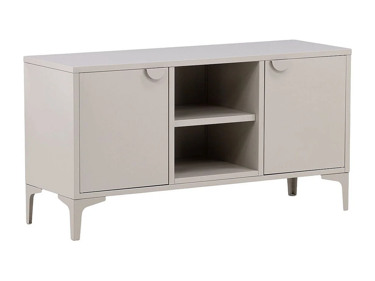 Meuble TV 2 Portes "Piring" 120cm Beige