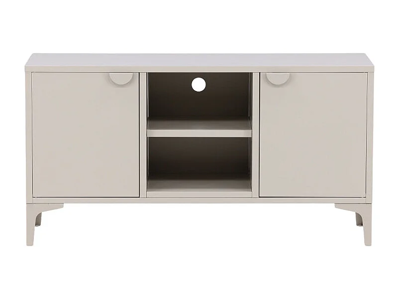 Meuble TV 2 Portes "Piring" 120cm Beige