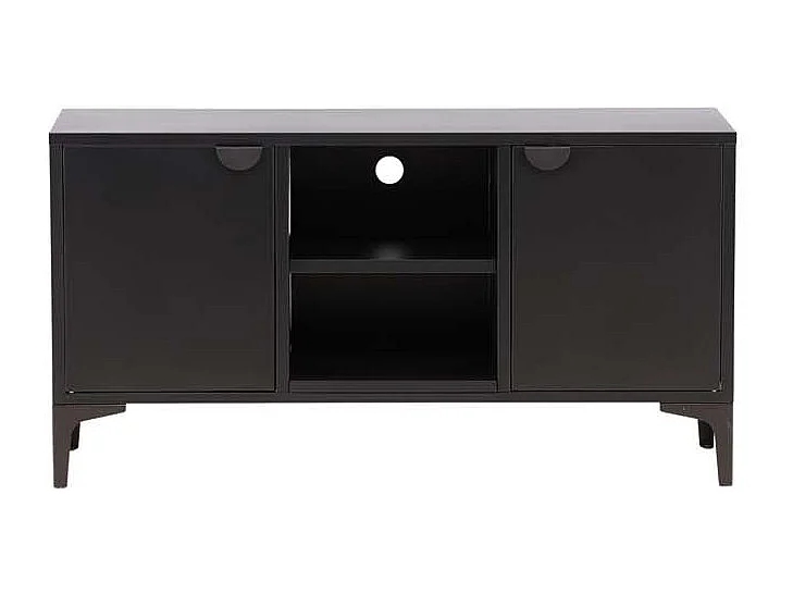 Piring TV Tisch 2 Türen 1 Ablage schwarz.