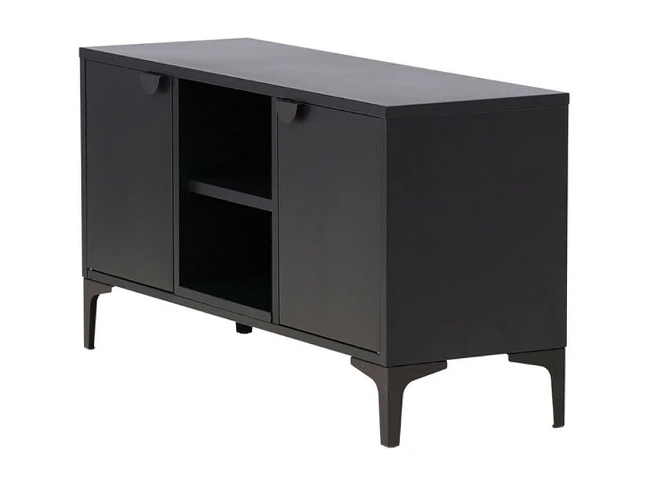 Meuble TV 2 Portes "Piring" 120cm Noir