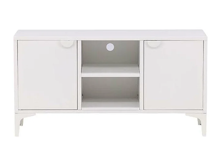 Piring TV-meubel 2 deuren 1 plank wit.