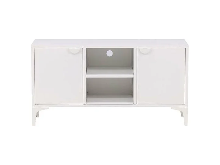 Meuble TV 2 Portes "Piring" 120cm Blanc