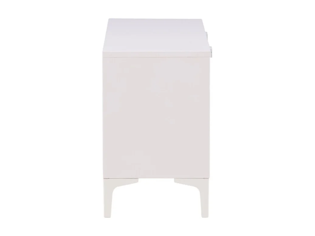 Meuble TV 2 Portes "Piring" 120cm Blanc