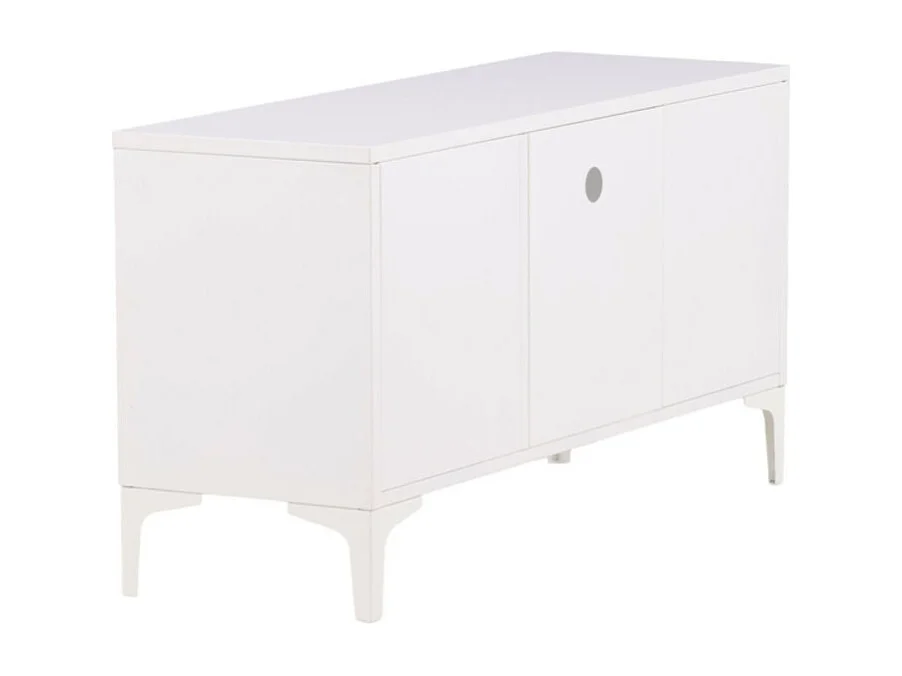 Meuble TV 2 Portes "Piring" 120cm Blanc