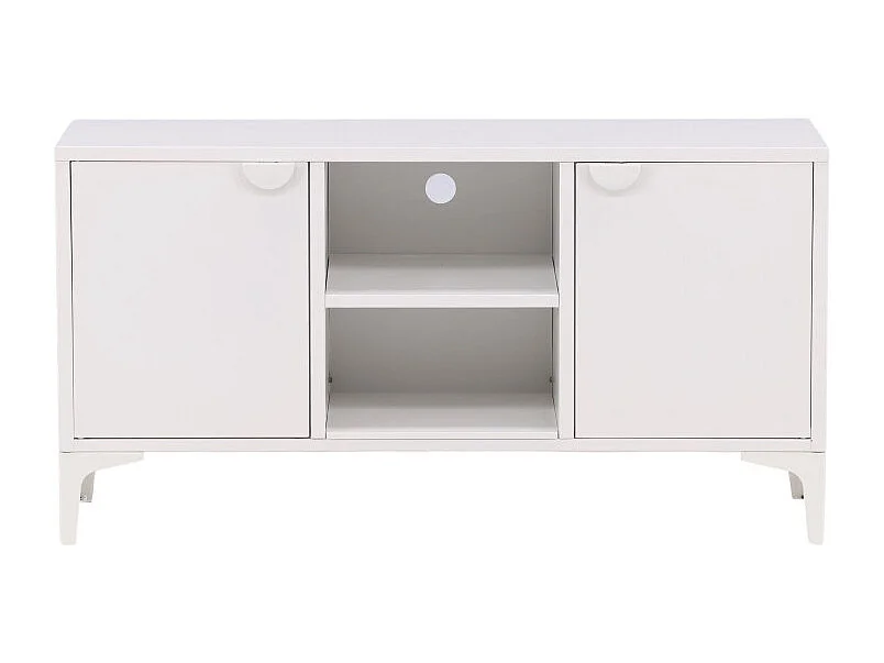 Meuble TV 2 Portes "Piring" 120cm Blanc