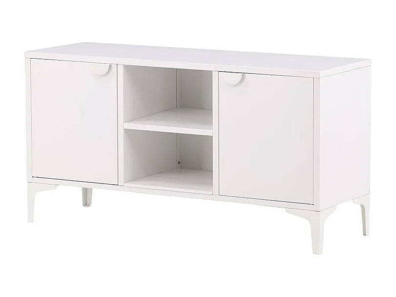Meuble TV 2 Portes "Piring" 120cm Blanc