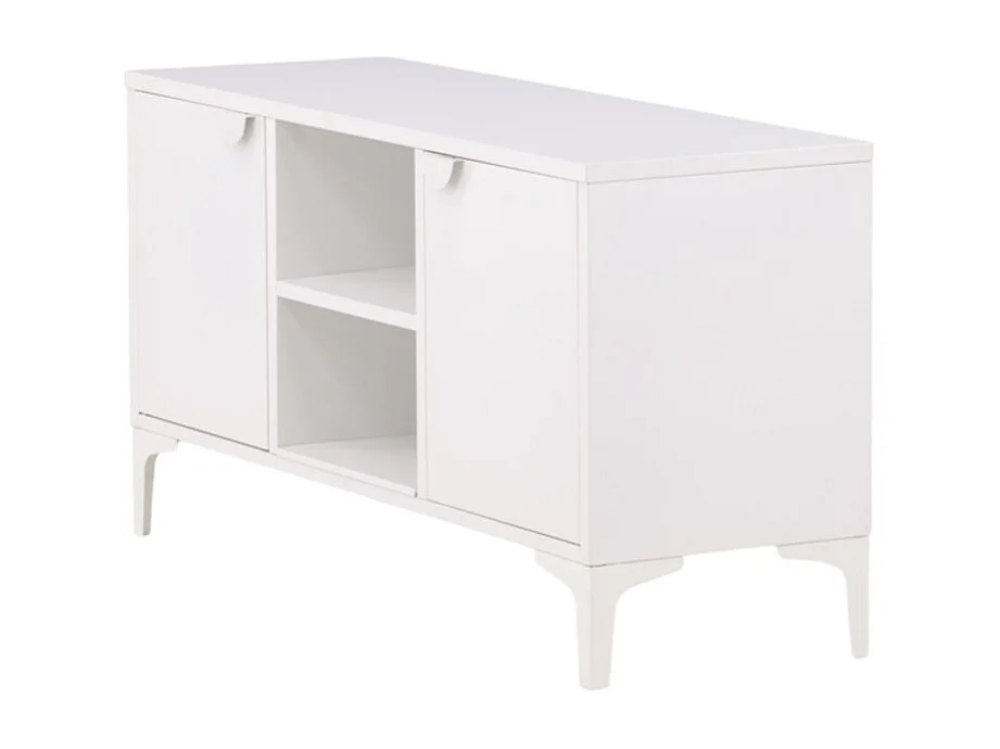 Meuble TV 2 Portes "Piring" 120cm Blanc