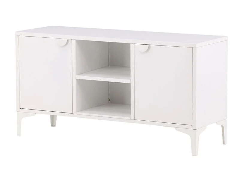Meuble TV 2 Portes "Piring" 120cm Blanc