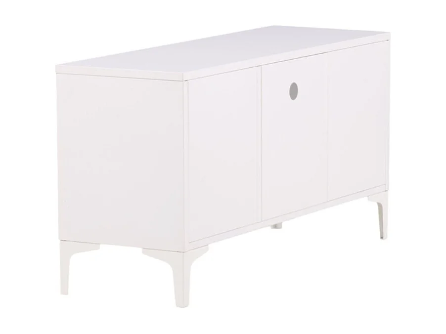 Meuble TV 2 Portes "Piring" 120cm Blanc