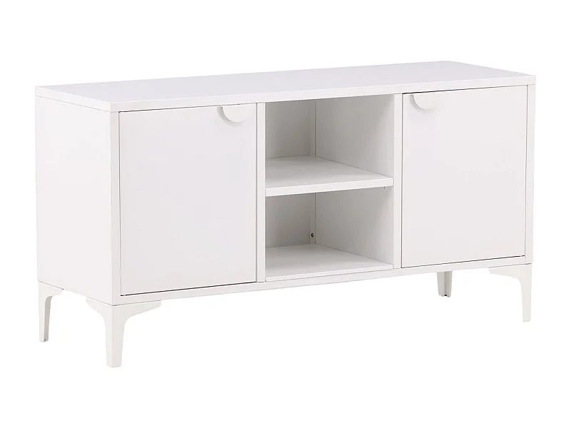 Meuble TV 2 Portes "Piring" 120cm Blanc