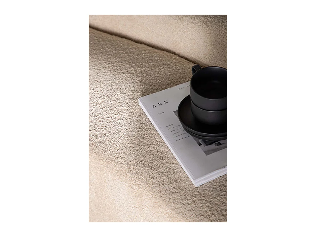 Canapé 2 Places Bouclette "Pocatello" 160cm Blanc