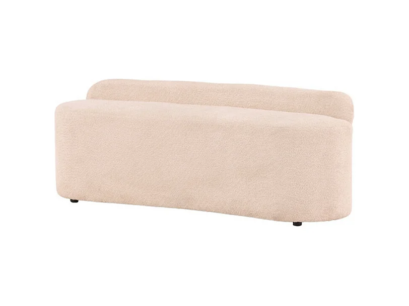 Canapé 2 Places Bouclette "Pocatello" 160cm Blanc