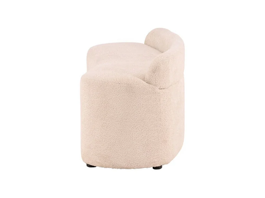 Canapé 2 Places Bouclette "Pocatello" 160cm Blanc