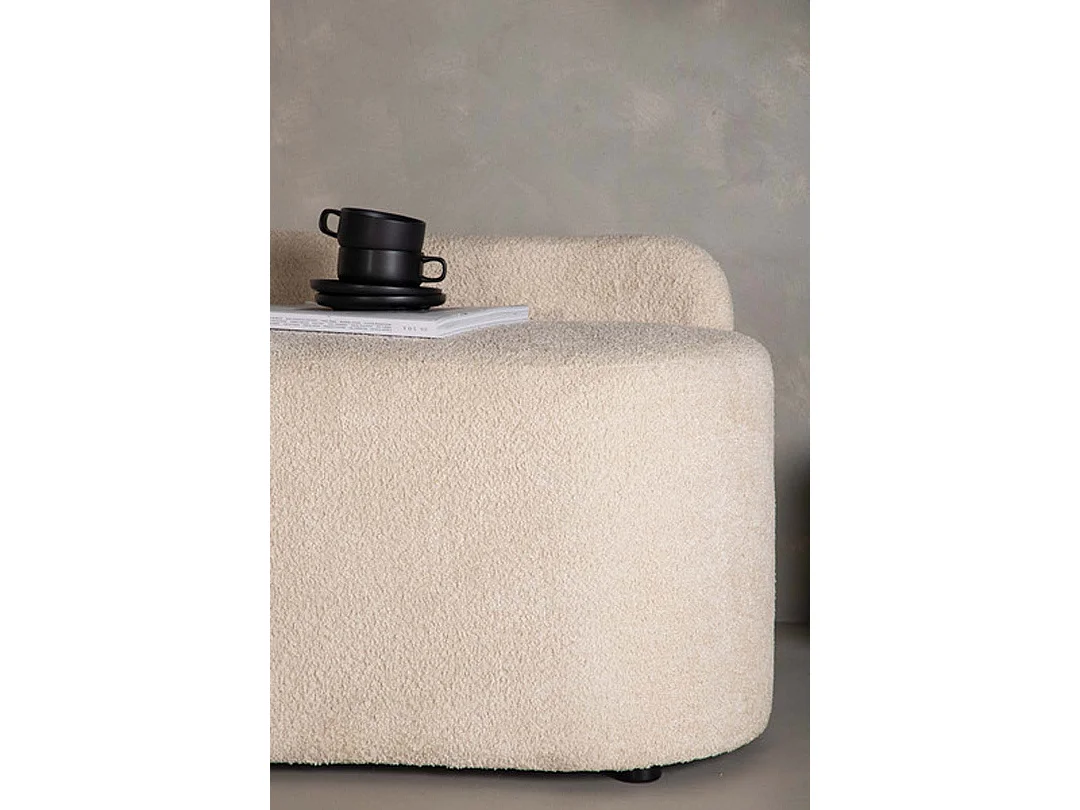 Canapé 2 Places Bouclette "Pocatello" 160cm Blanc