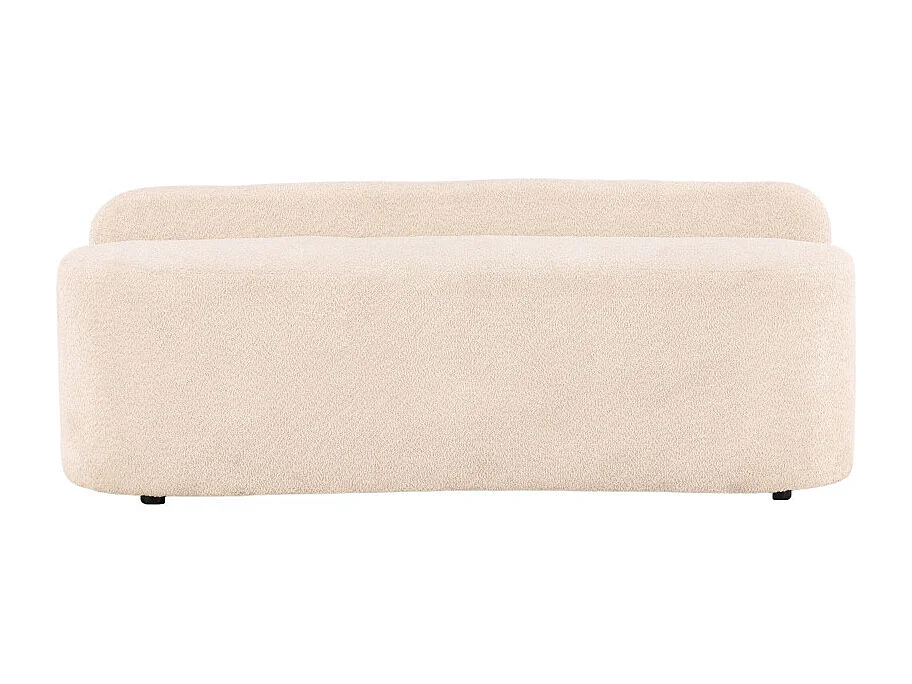 Canapé 2 Places Bouclette "Pocatello" 160cm Blanc