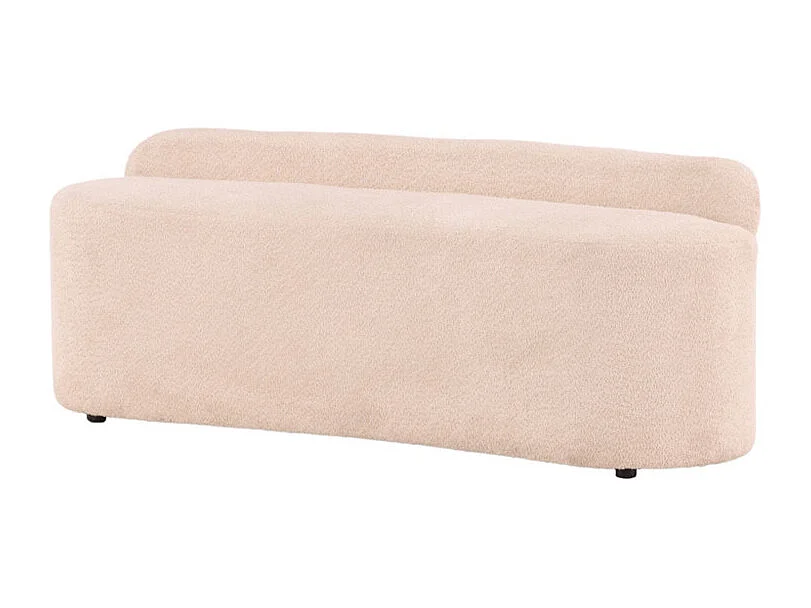 Canapé 2 Places Bouclette "Pocatello" 160cm Blanc