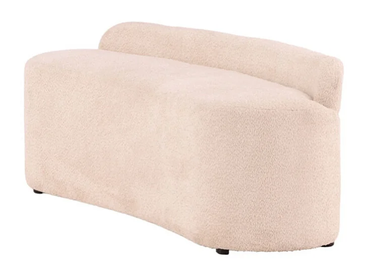 Canapé 2 Places Bouclette "Pocatello" 160cm Blanc