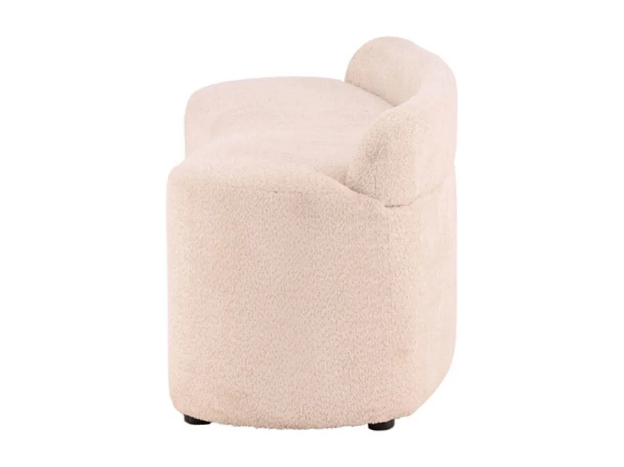 Canapé 2 Places Bouclette "Pocatello" 160cm Blanc